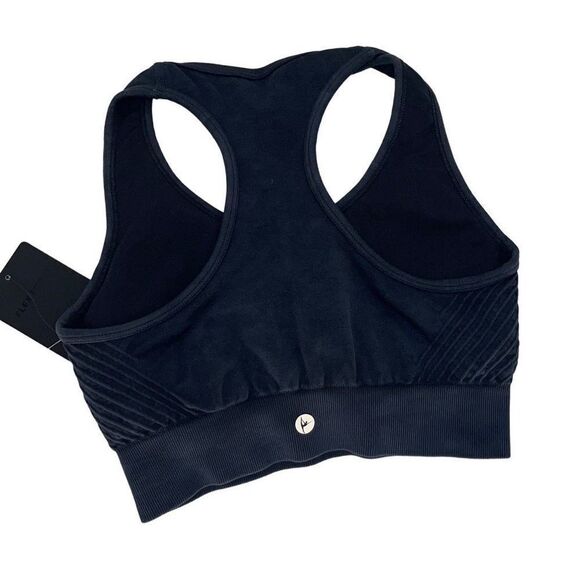 90 Degree Reflex Womens Sports Bra Full Support Racerback Stretch‎ Black Small - Picture 3 of 5